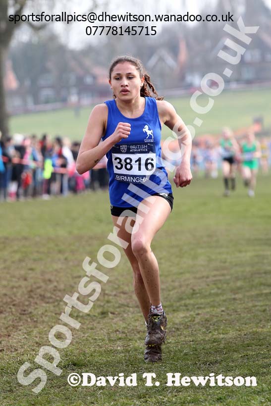 Under-15 girls Inter Counties Cross Country, Cofton Park, Birmingham. Photo: David T. Hewitson/Sports for All Pics